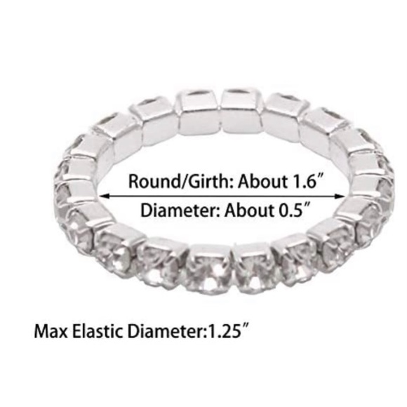 Crystal Stretchy Toe Ring NEW - Picture 3 of 4